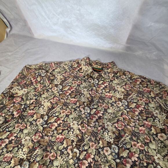 Vintage Tango by Max Raab Short Sleeve Button Up Shirt Floral - Picture 3 of 10